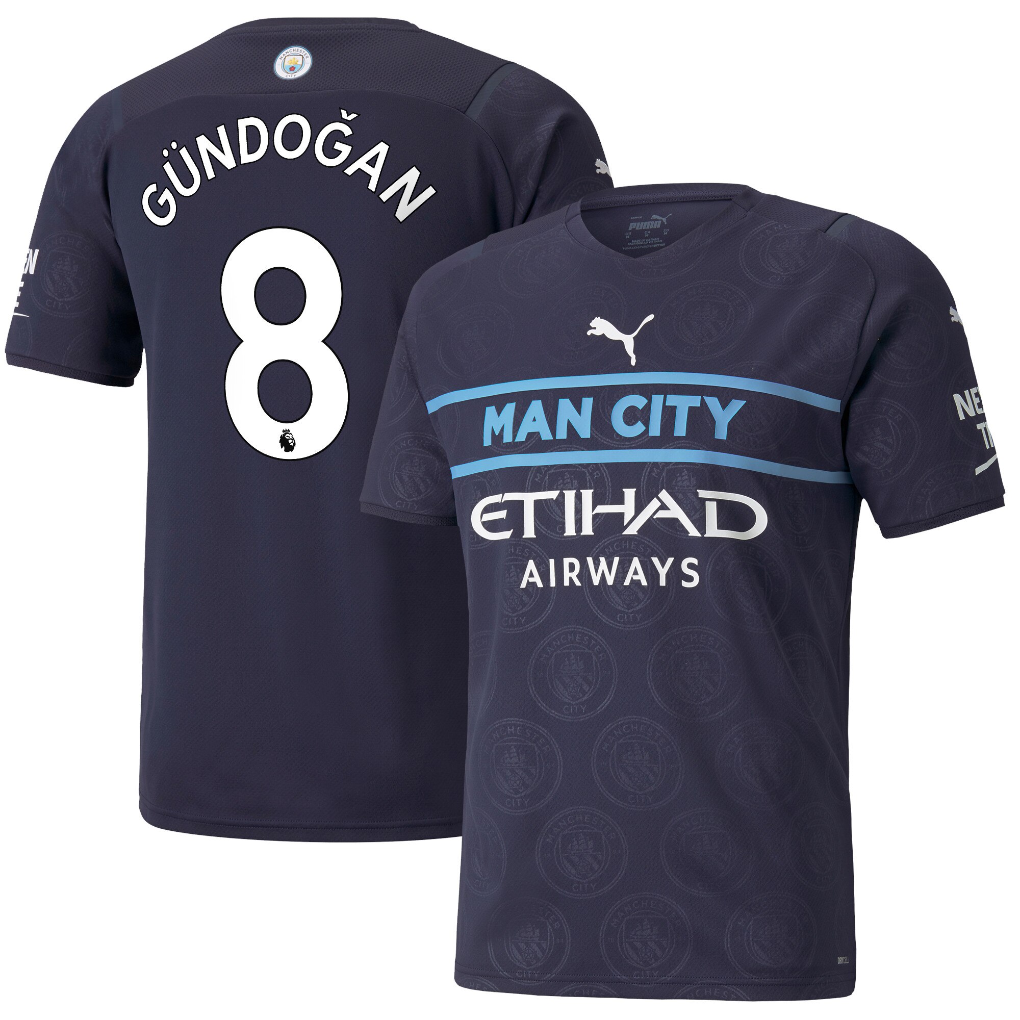 Manchester City Third Shirt 2021-22 with Gündogan 8 printing