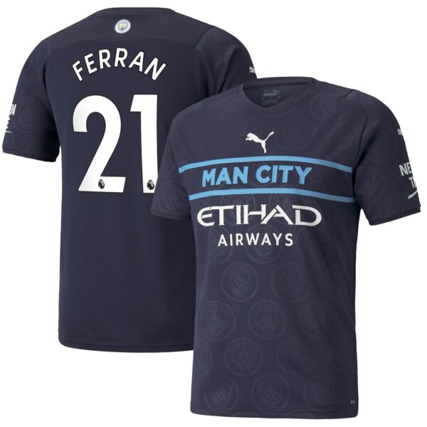 Manchester City Third Shirt 2021-22 with Ferran 21 printing