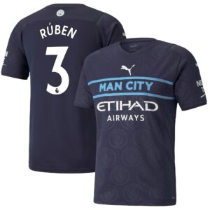 Manchester City Third Shirt 2021-22 with Rúben 3 printing