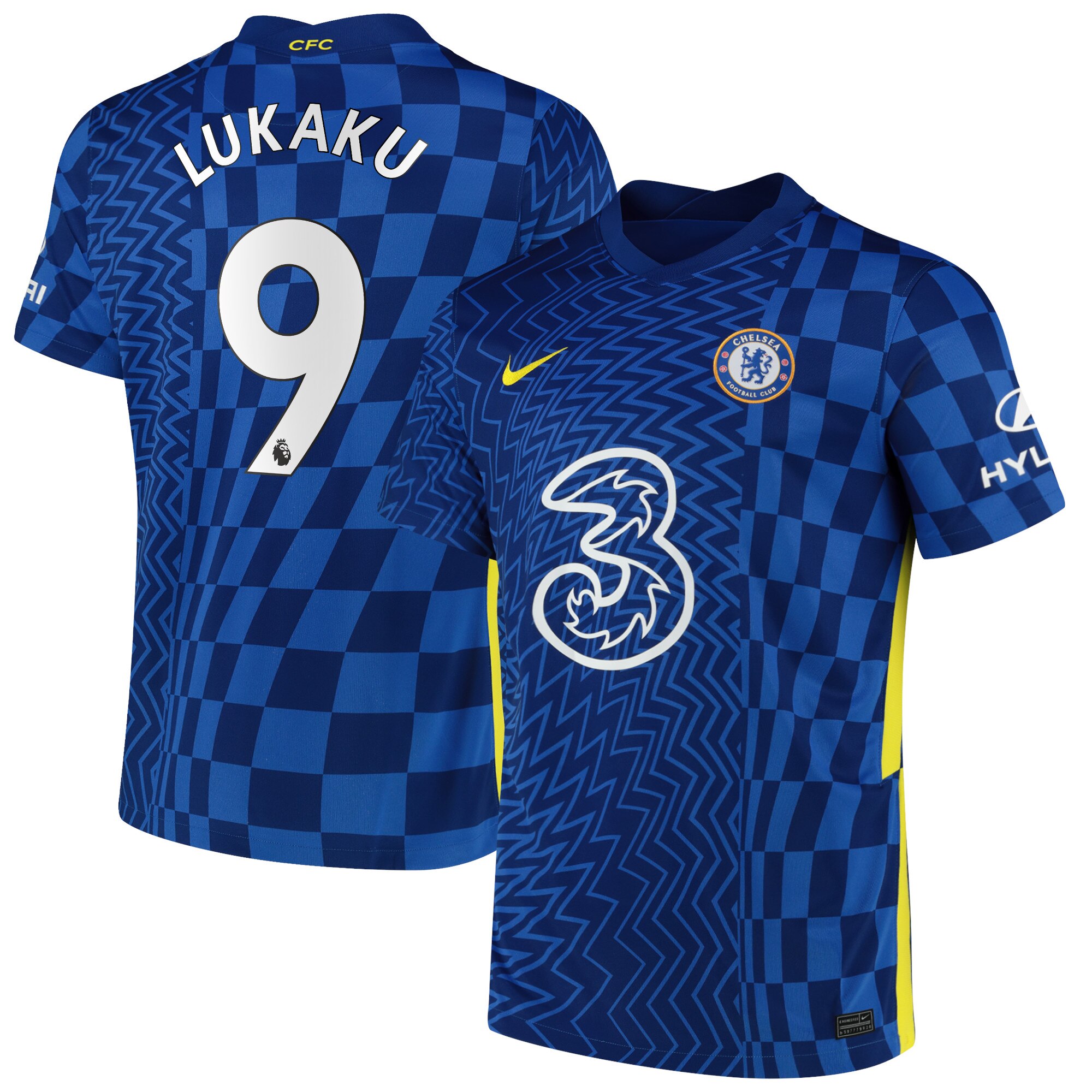 Chelsea Home Stadium Shirt 2021-22 with Lukaku 9 printing