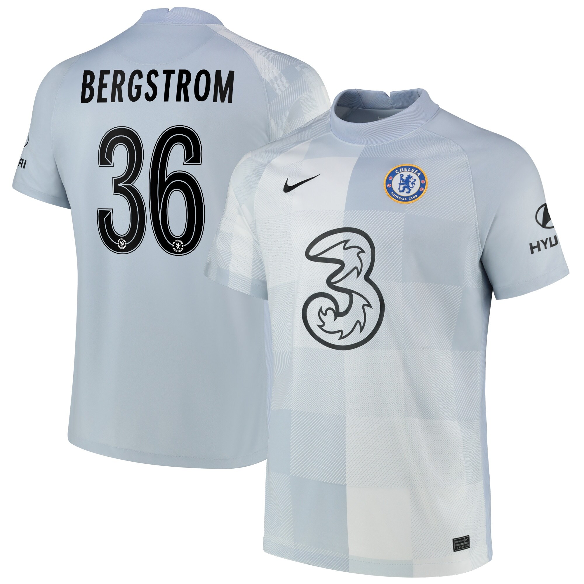 Chelsea Cup Goalkeeper Stadium Shirt 2021-22 with Bergstrom 36 printing