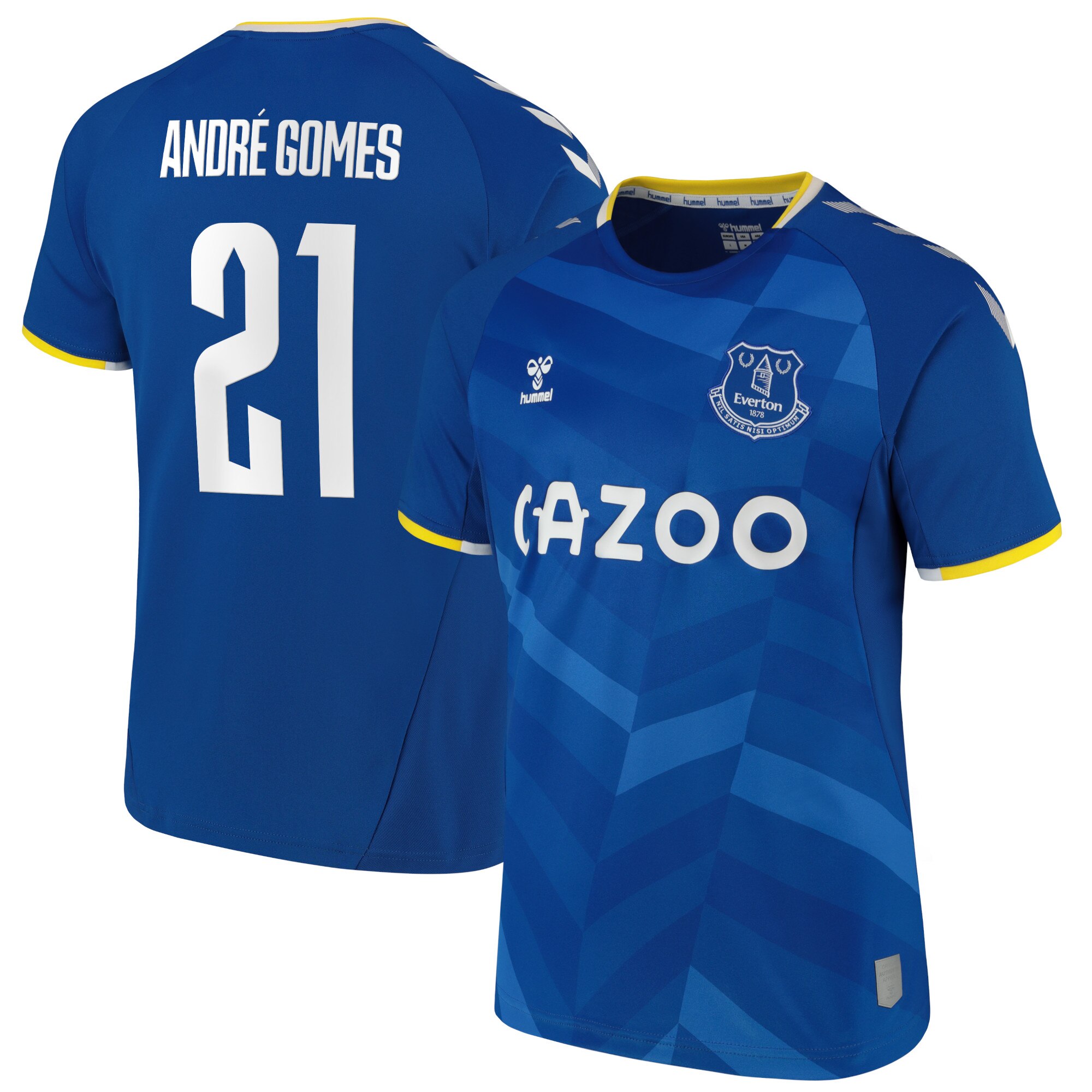 Everton Cup Home Shirt - 2021-22 with André Gomes 21 printing