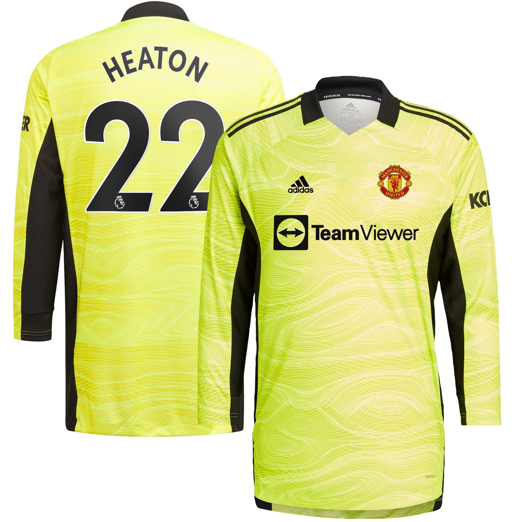 Manchester United Home Goalkeeper Shirt 2021-22 with Heaton 22 printing