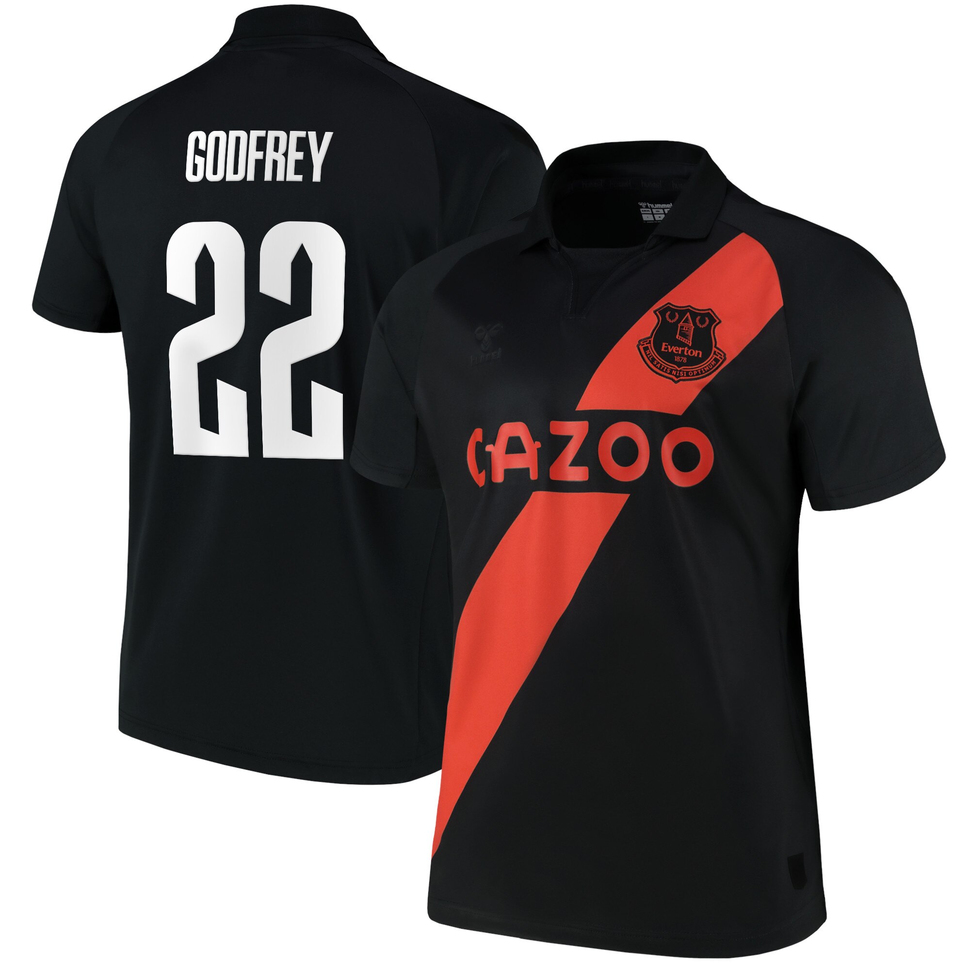 Everton Cup Away Shirt 2021-22 with Godfrey 22 printing