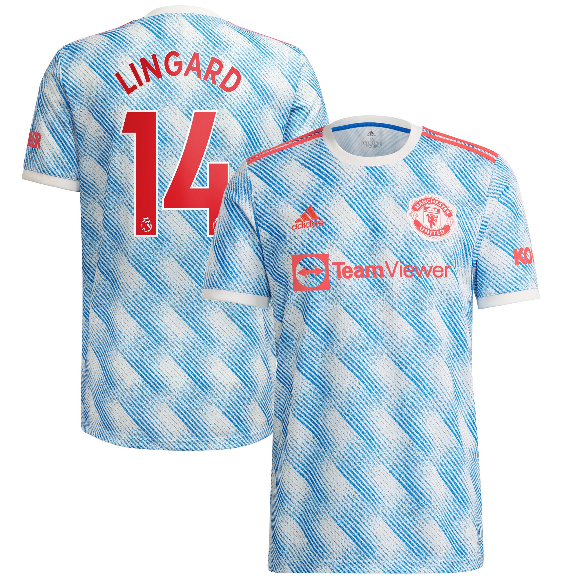 Manchester United Away Shirt 2021-22 with Lingard 14 printing