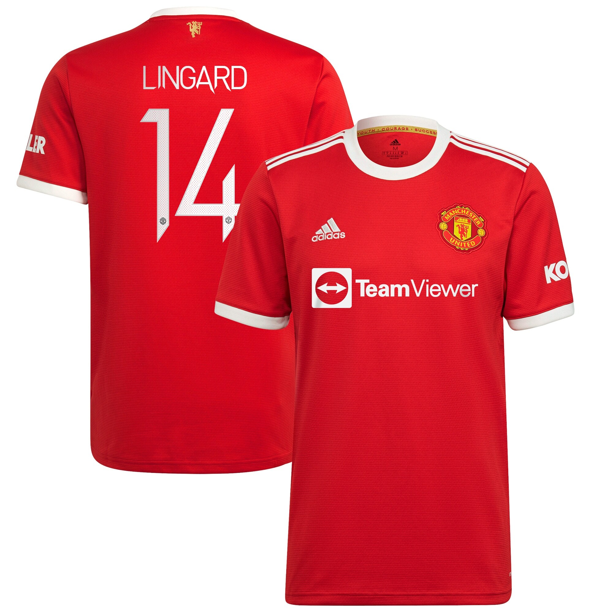 Manchester United Cup Home Shirt 2021-22 with Lingard 14 printing