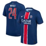 Men's PSG Drit-Fit Adv Home Match Shirt 2024-25 with Cup printing Mayulu 24