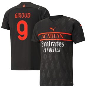 AC Milan Third Shirt 2021-22 with Giroud 9 printing