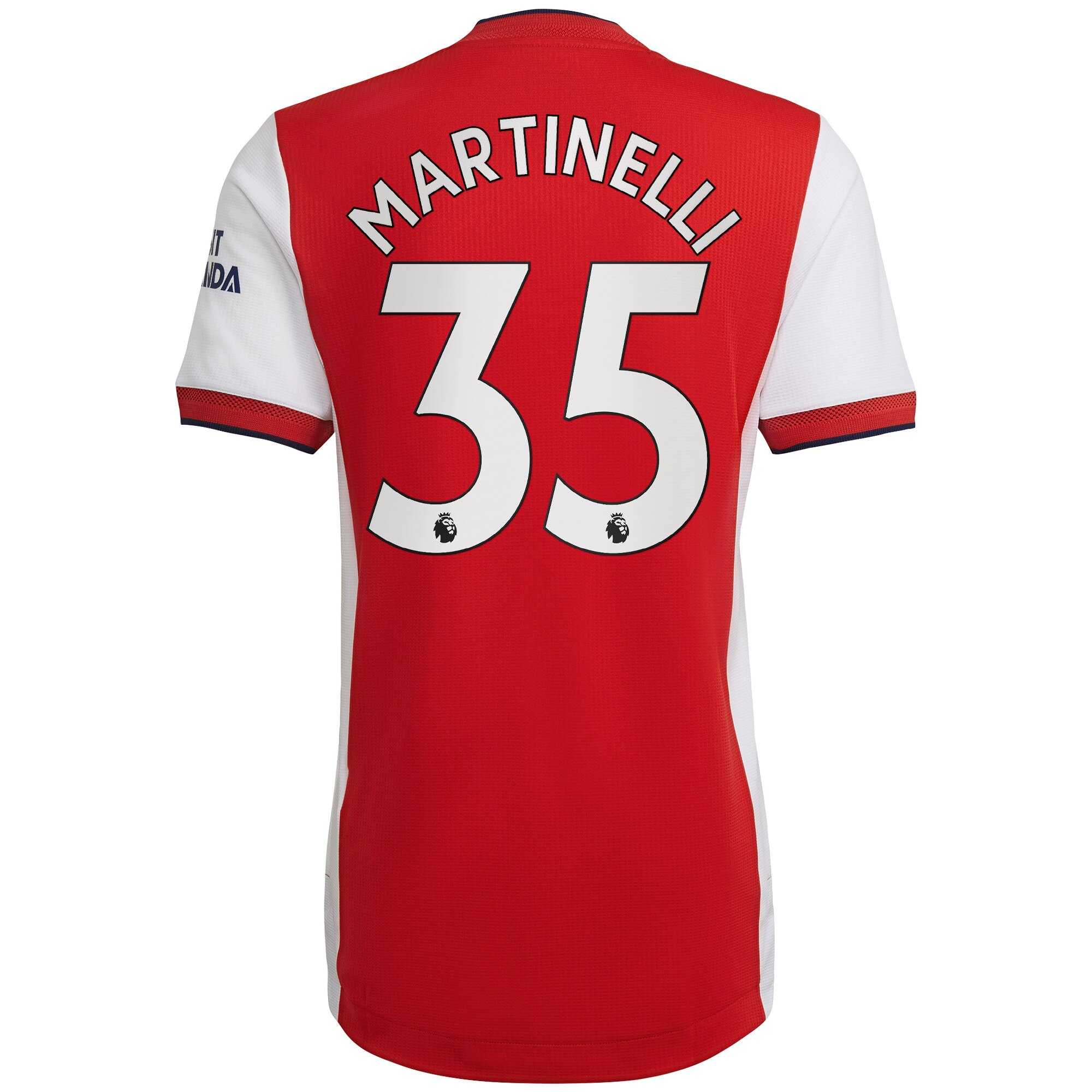 Arsenal Home Authentic Shirt 2021-22 with Martinelli 35 printing