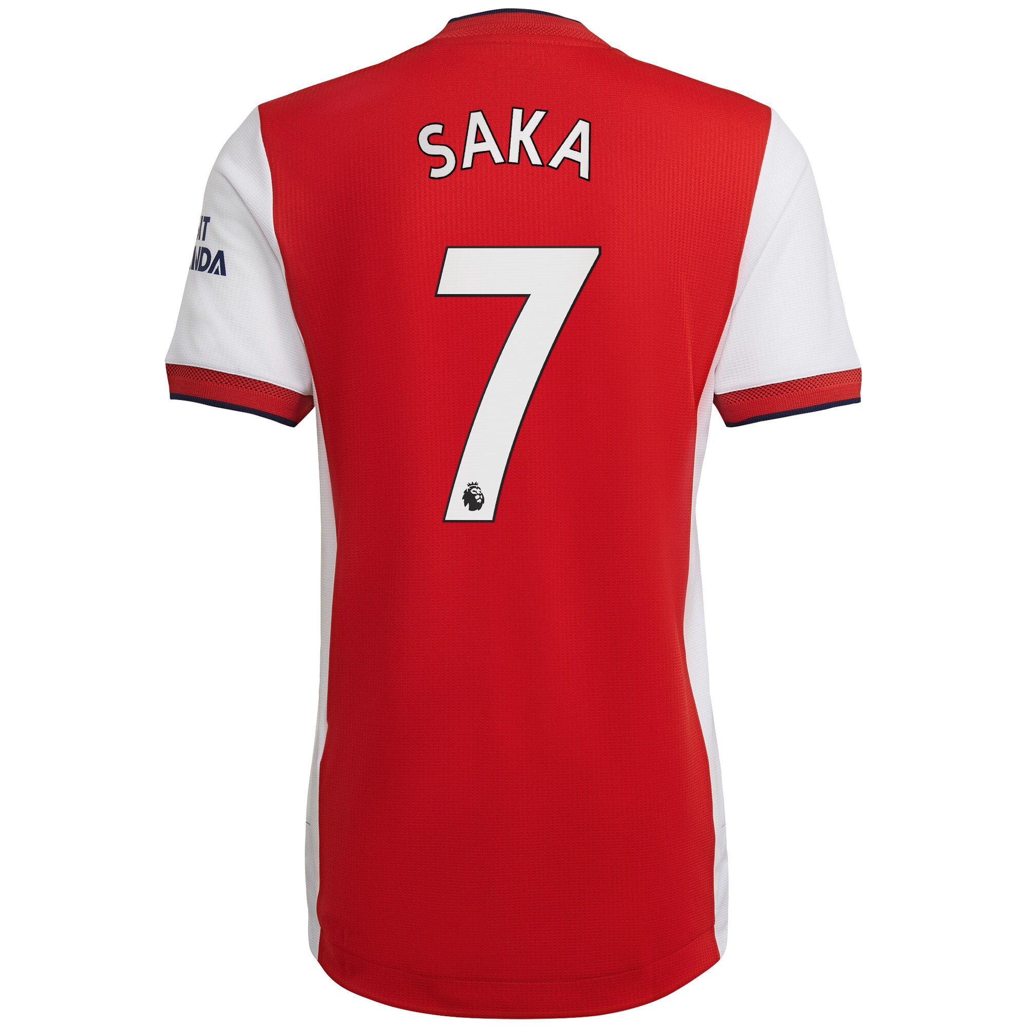 Arsenal Home Authentic Shirt 2021-22 with Saka 7 printing