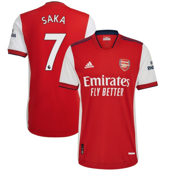 Arsenal Home Authentic Shirt 2021-22 with Saka 7 printing