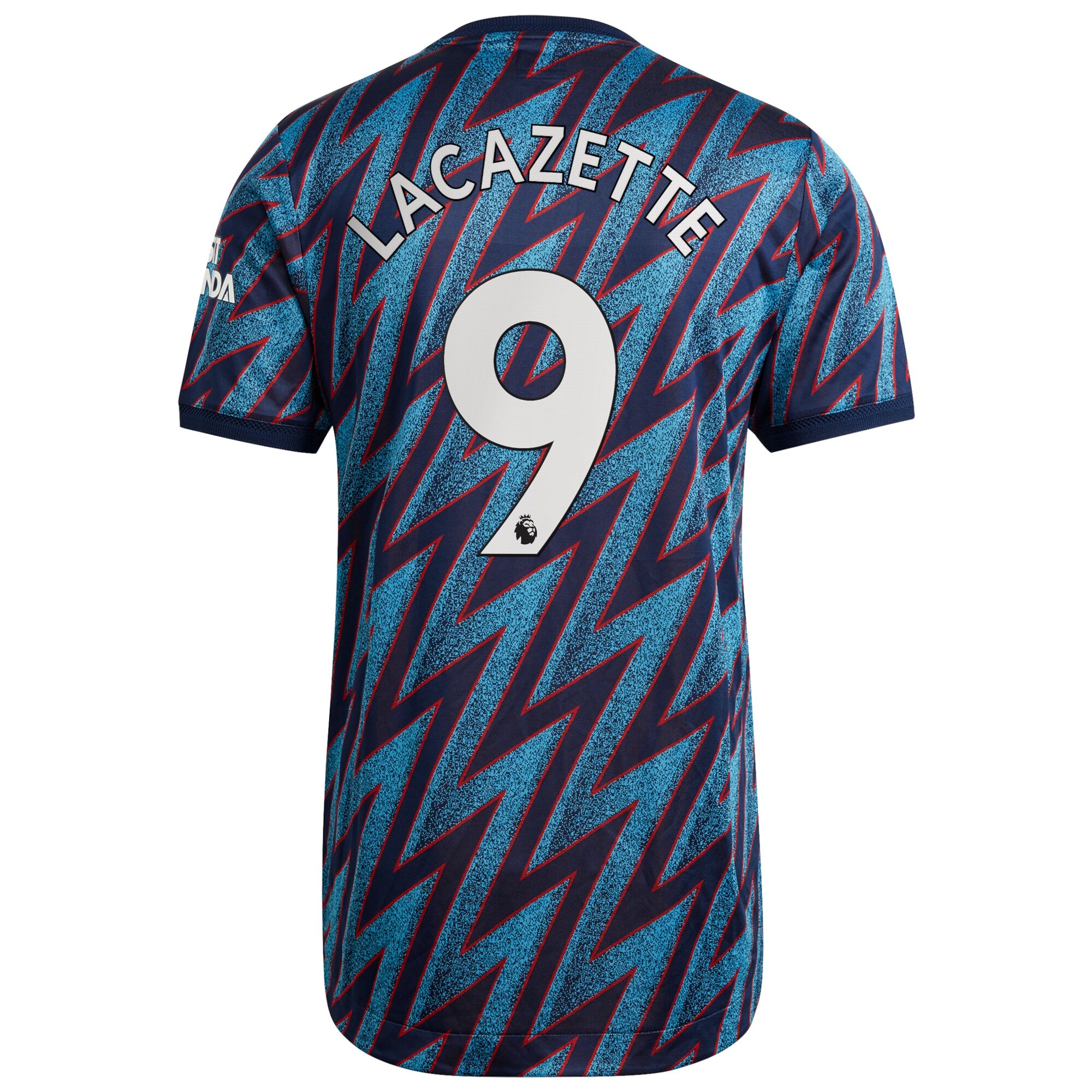 Arsenal Third Authentic Shirt 2021-22 with Lacazette 9 printing