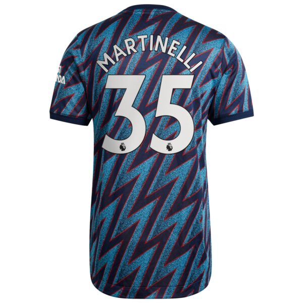 Arsenal Third Authentic Shirt 2021-22 with Martinelli 35 printing