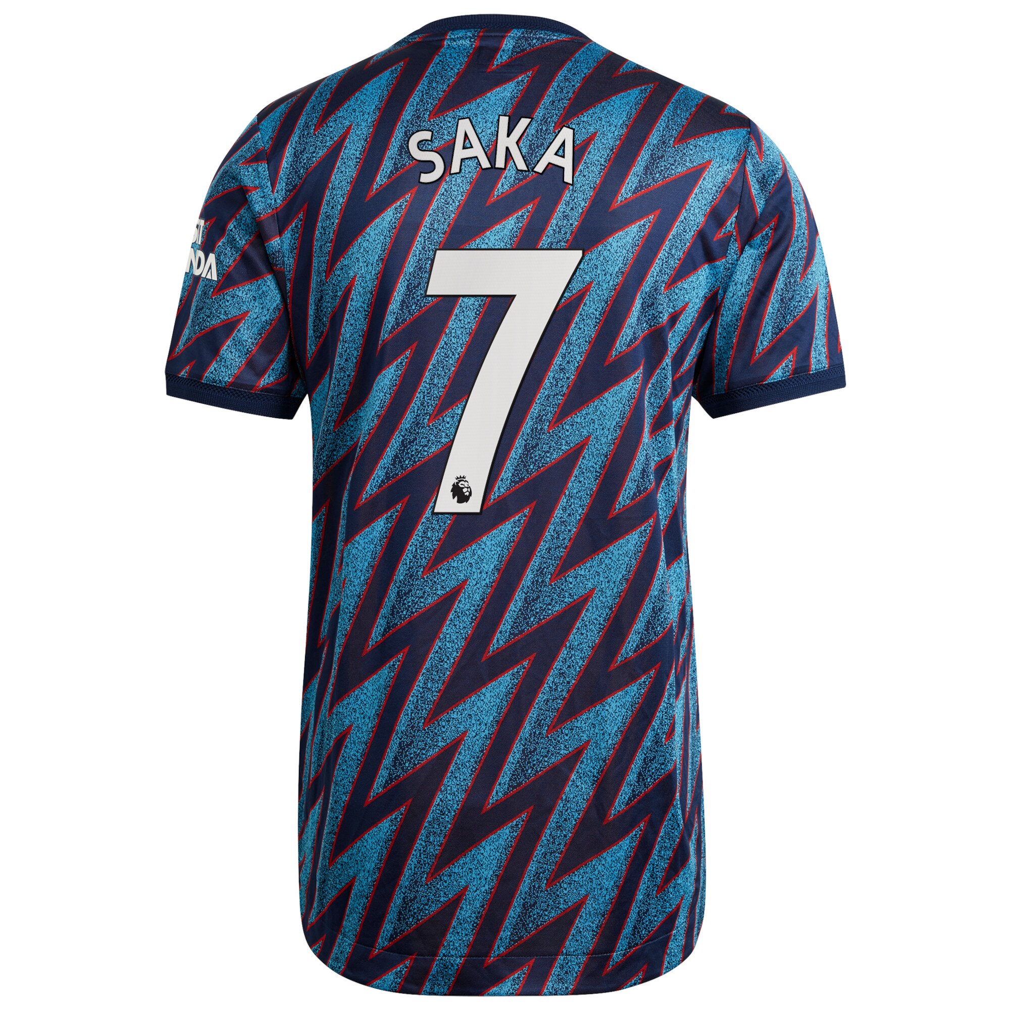 Arsenal Third Authentic Shirt 2021-22 with Saka 7 printing