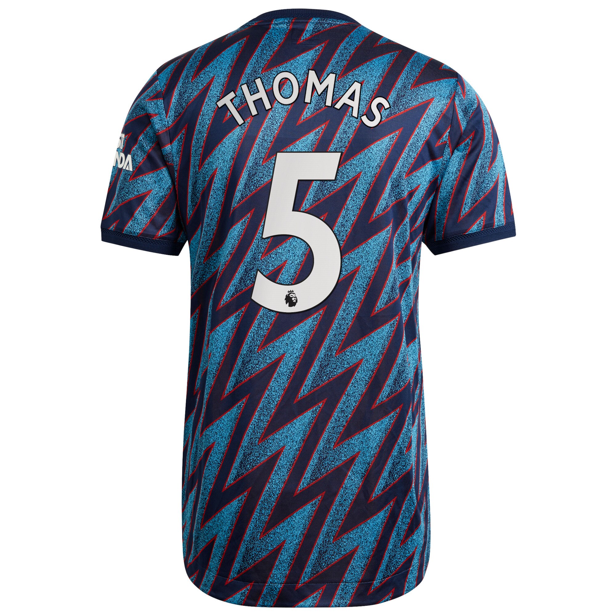 Arsenal Third Authentic Shirt 2021-22 with Thomas 5 printing