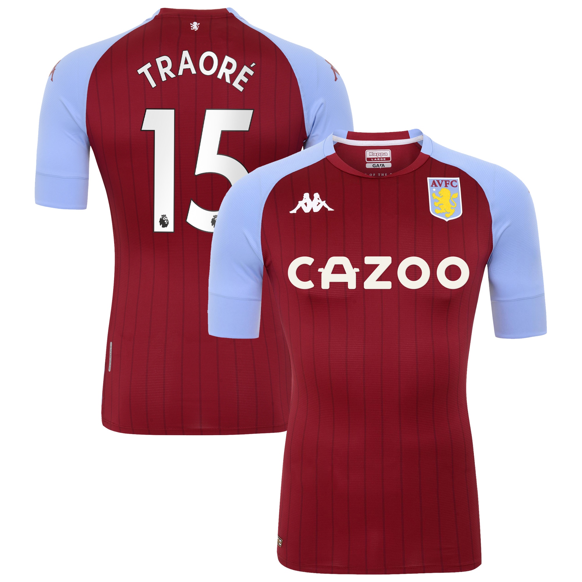 Aston Villa Home Pro Shirt 2020-21 with Traore 15 printing