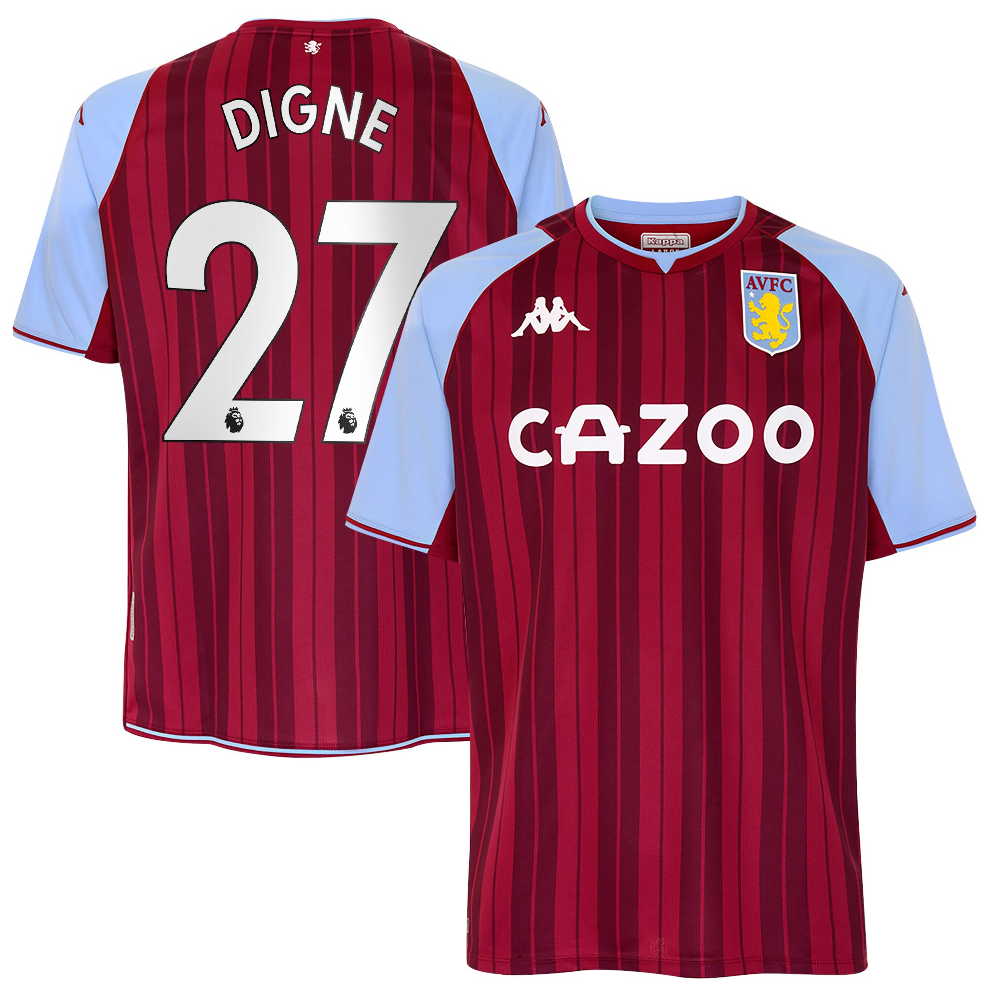 Aston Villa Home Shirt 2021-22 with Digne 27 printing
