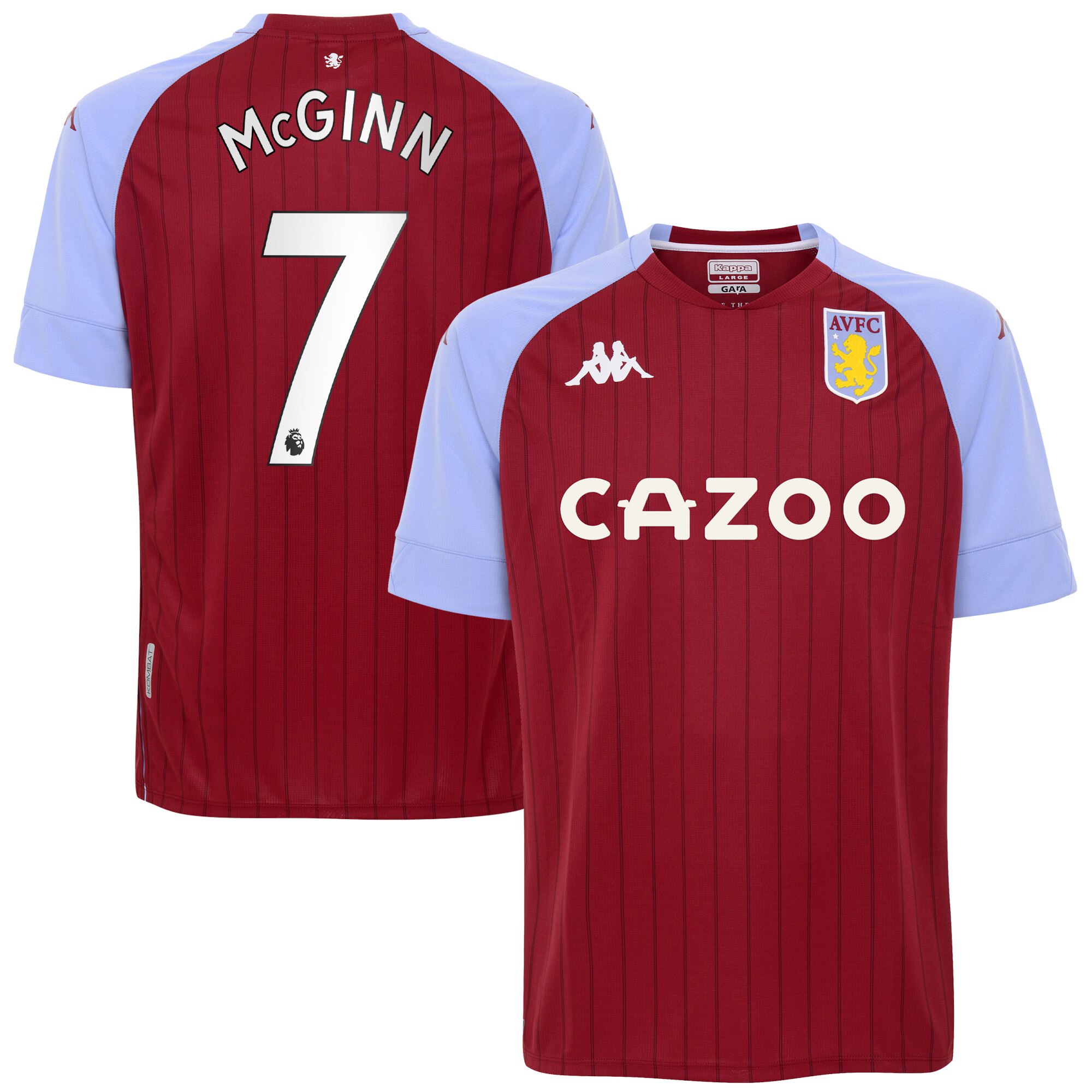 Aston Villa Home Stadium Shirt 2020-21 with McGinn 7 printing
