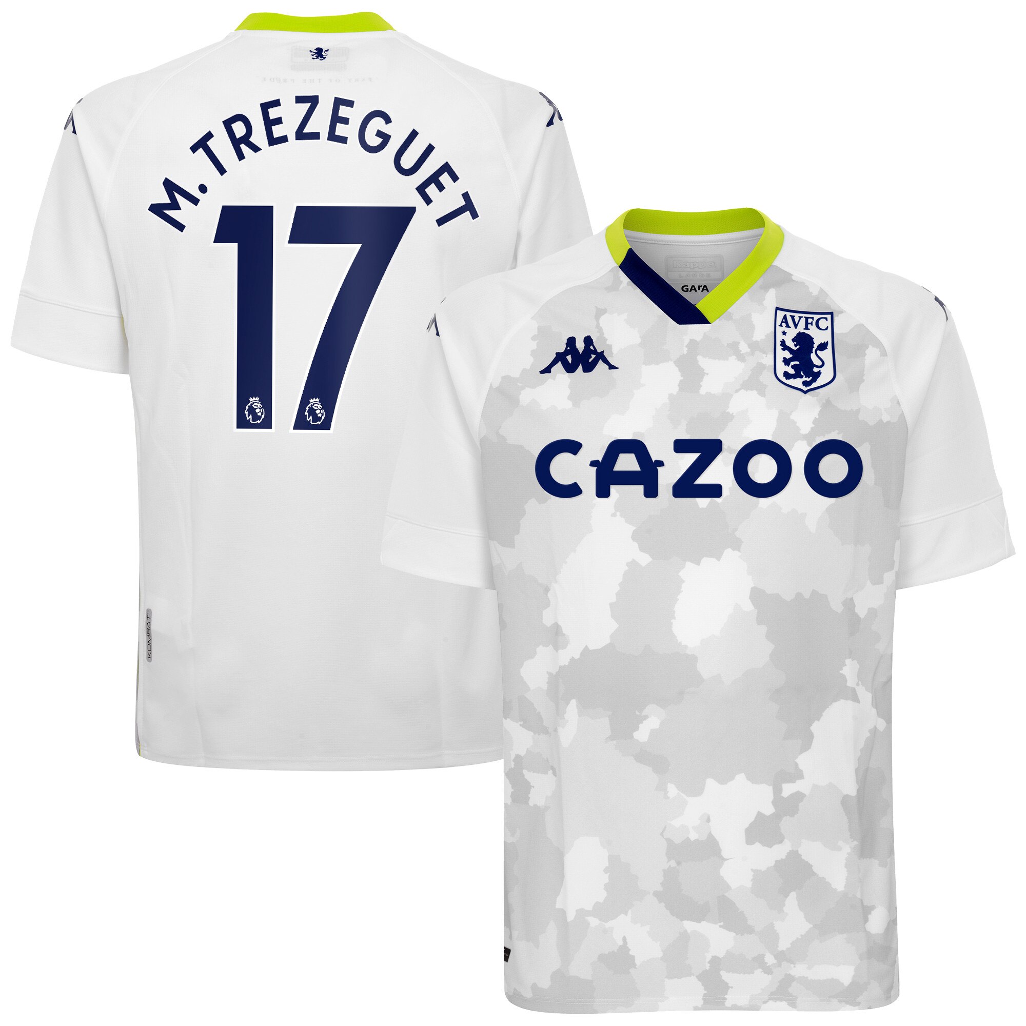 Aston Villa Third Stadium Shirt 2020-21 with Trezeguet 17 printing