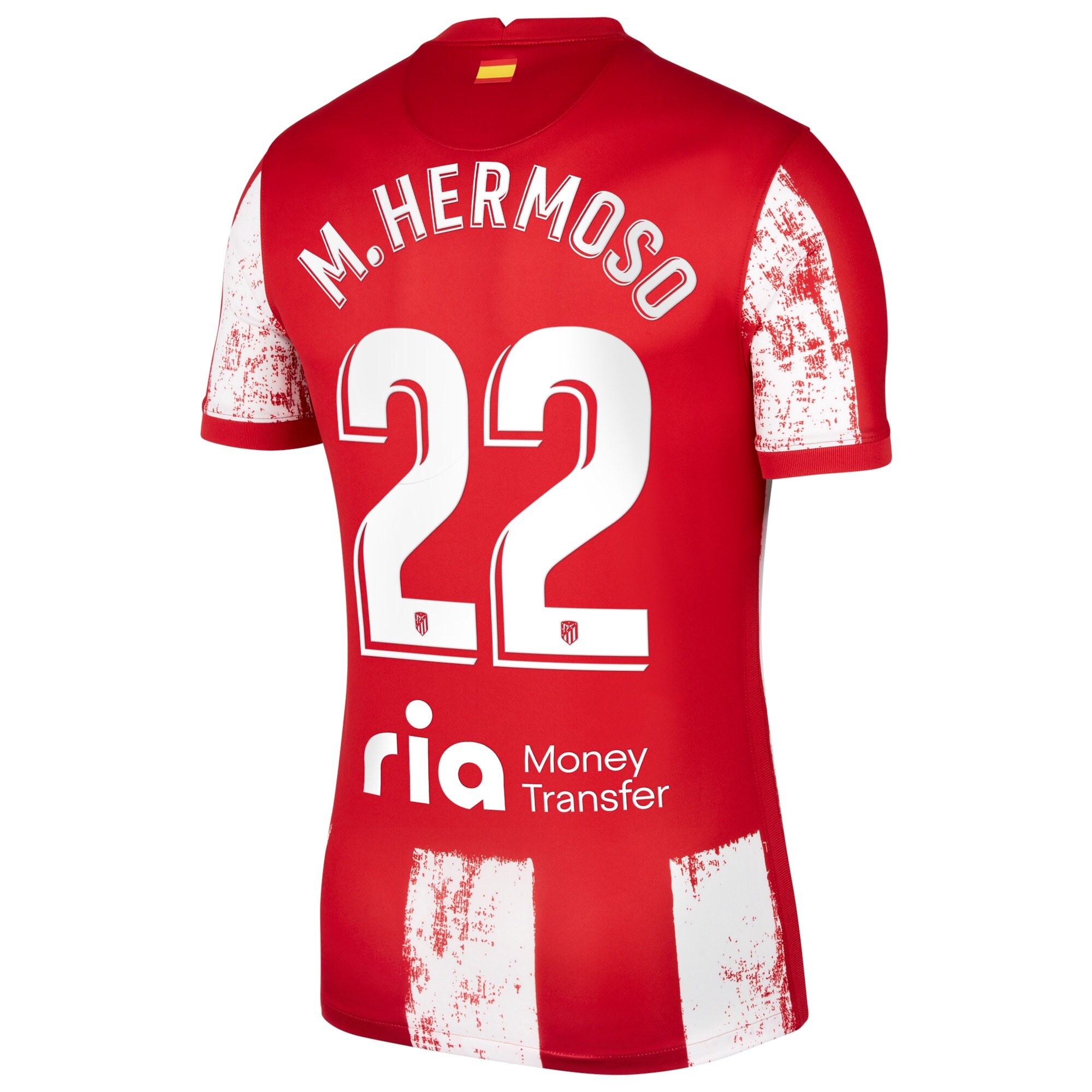 Atlético de Madrid Home Stadium Shirt 2021-22 with M.Hermoso 22 printing