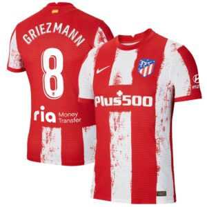 Atlético de Madrid Home Vapor Match Shirt 2021-22 with Griezmann 8 printing
