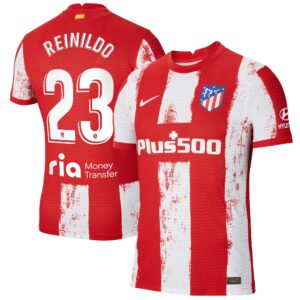 Atlético de Madrid Home Vapor Match Shirt 2021-22 with Reinildo 23 printing