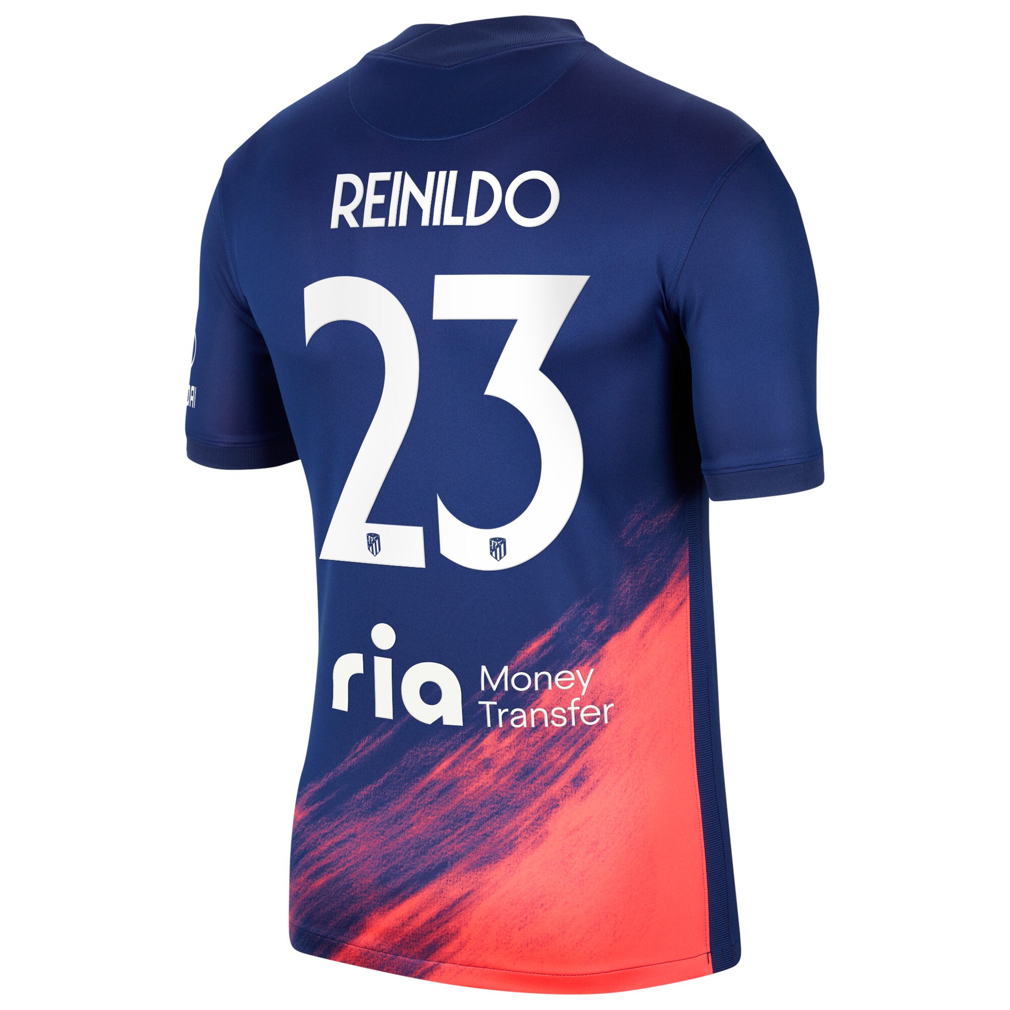 Atlético de Madrid Metropolitano Away Stadium Shirt 2021-22 with Reinildo 23 printing