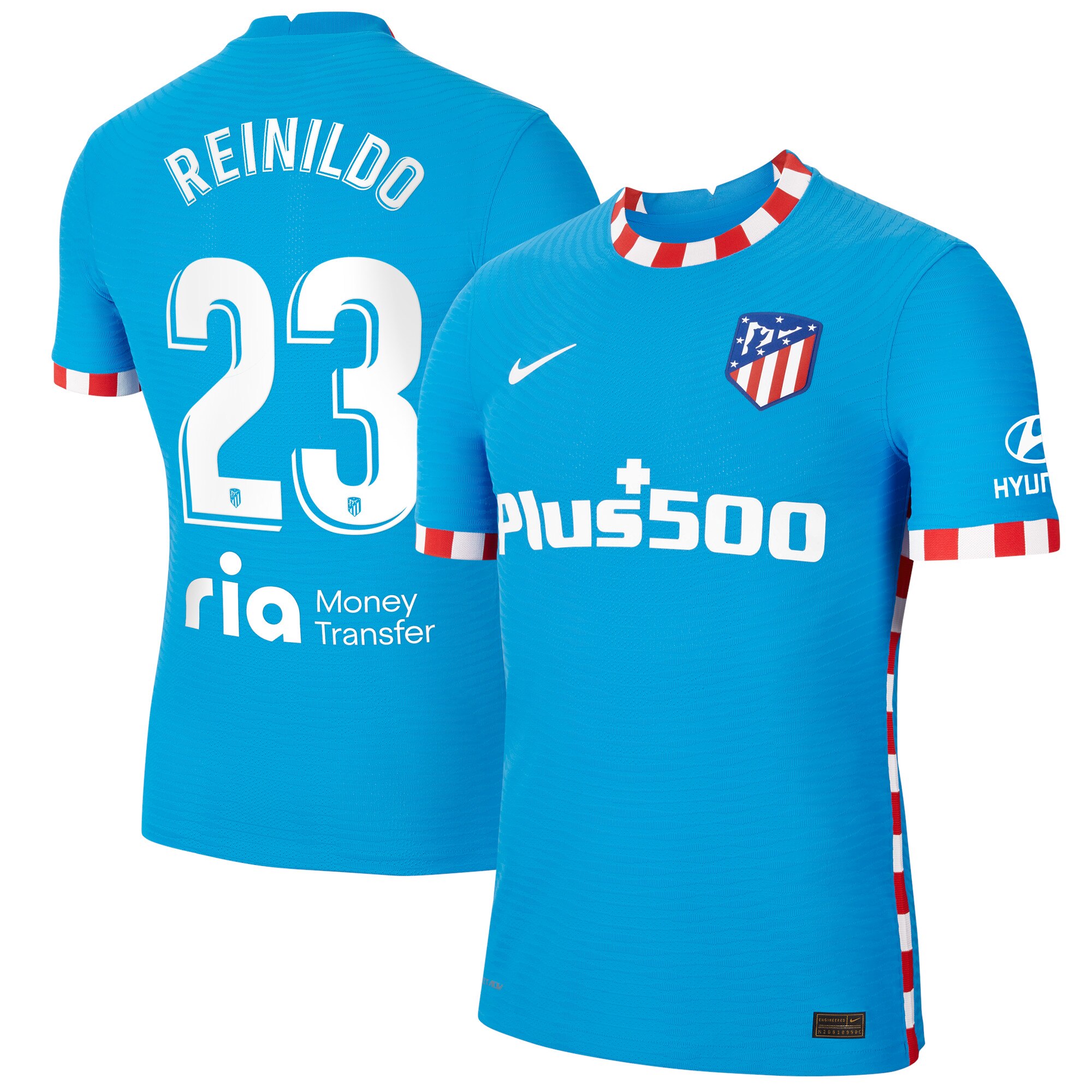 Atlético de Madrid Third Vapor Match Shirt 2021-22 with Reinildo 23 printing