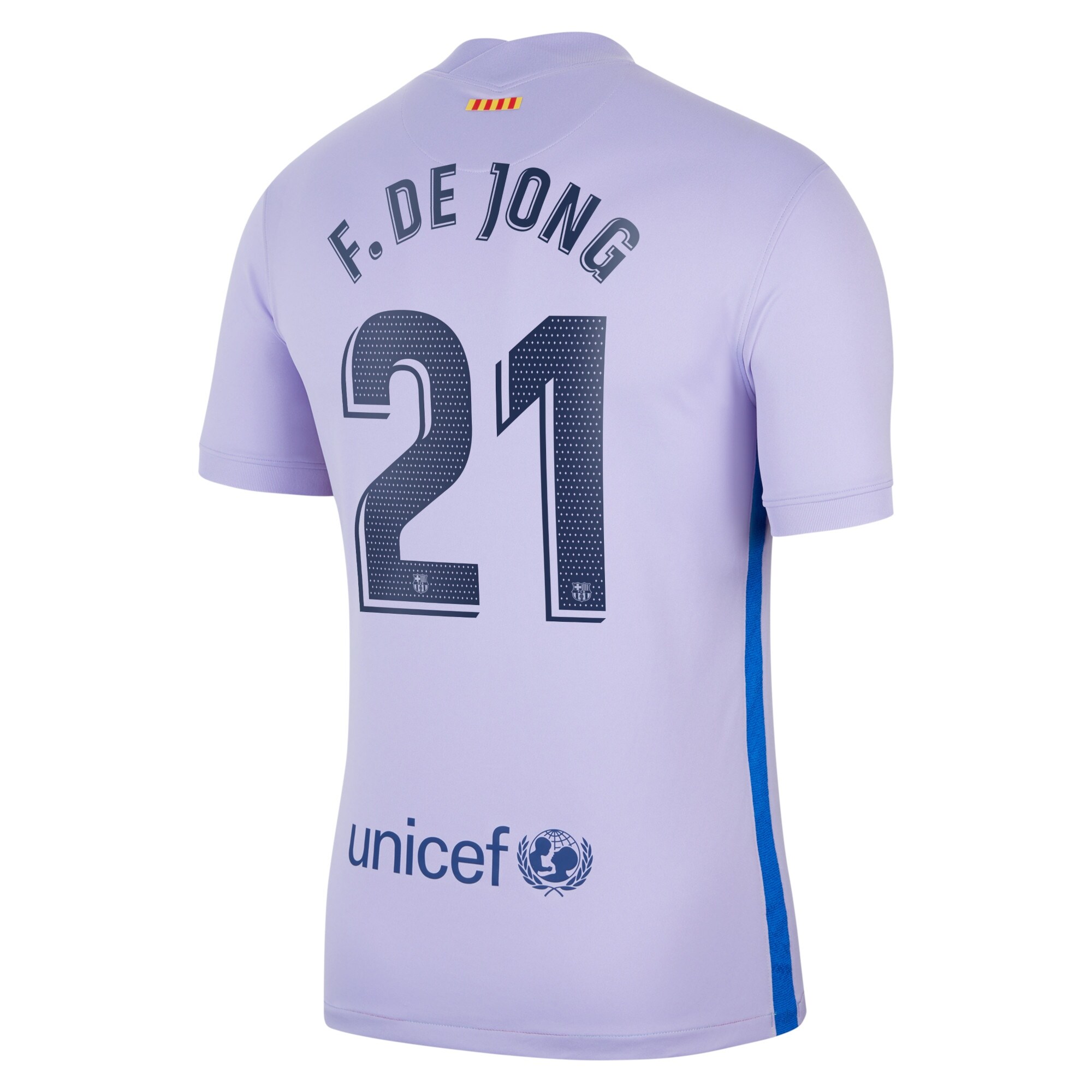Barcelona Away Stadium Shirt 2021-22 with F. De Jong 21 printing