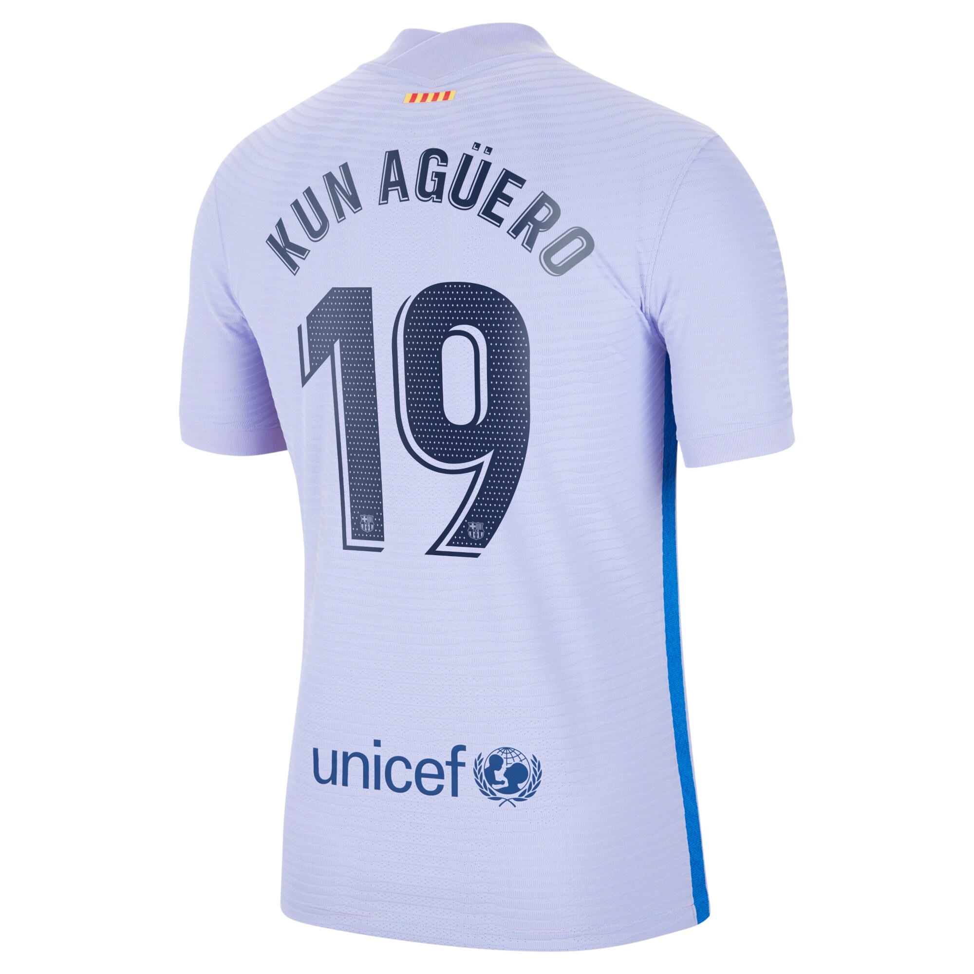 Barcelona Away Vapor Match Shirt 2021-22 with Kun Aguero 19 printing