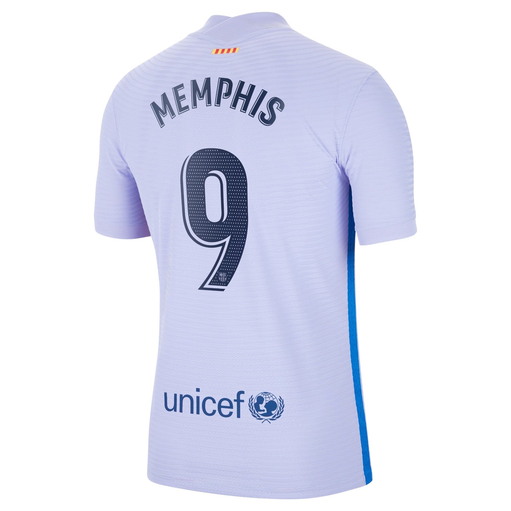 Barcelona Away Vapor Match Shirt 2021-22 with Memphis 9 printing
