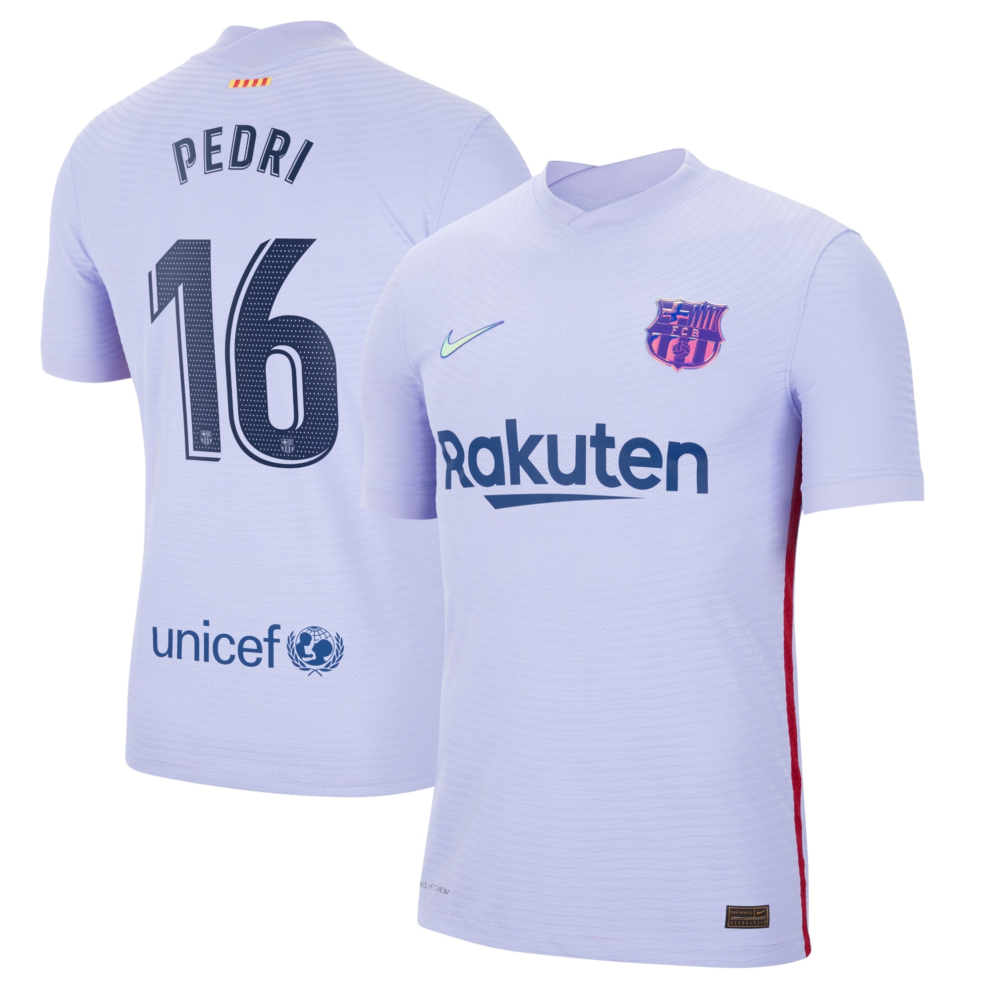 Barcelona Away Vapor Match Shirt 2021-22 with Pedri 16 printing