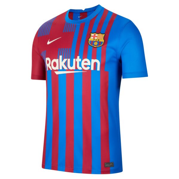 Barcelona Home Stadium Shirt 2021-22 with Kun Aguero 19 printing