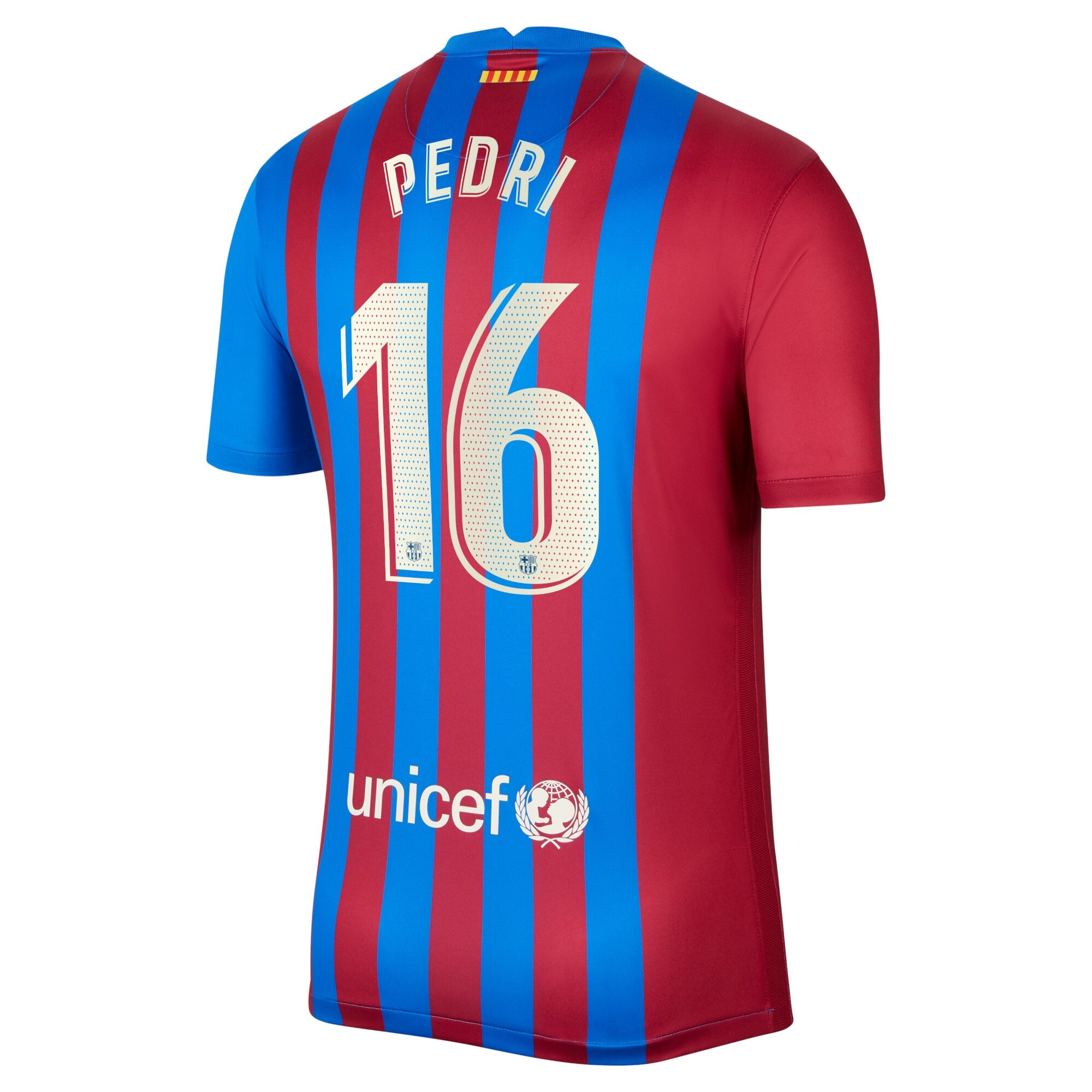 Barcelona Home Stadium Shirt 2021-22 with Pedri 16 printing