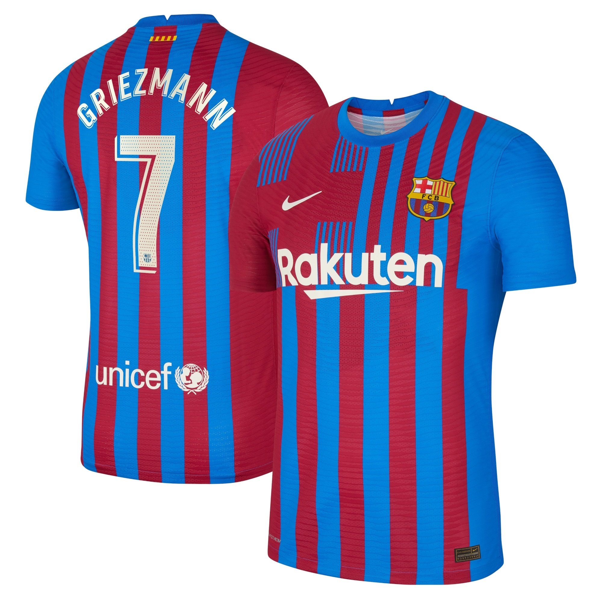 Barcelona Home Vapor Match Shirt 2021-22 with Griezmann 7 printing
