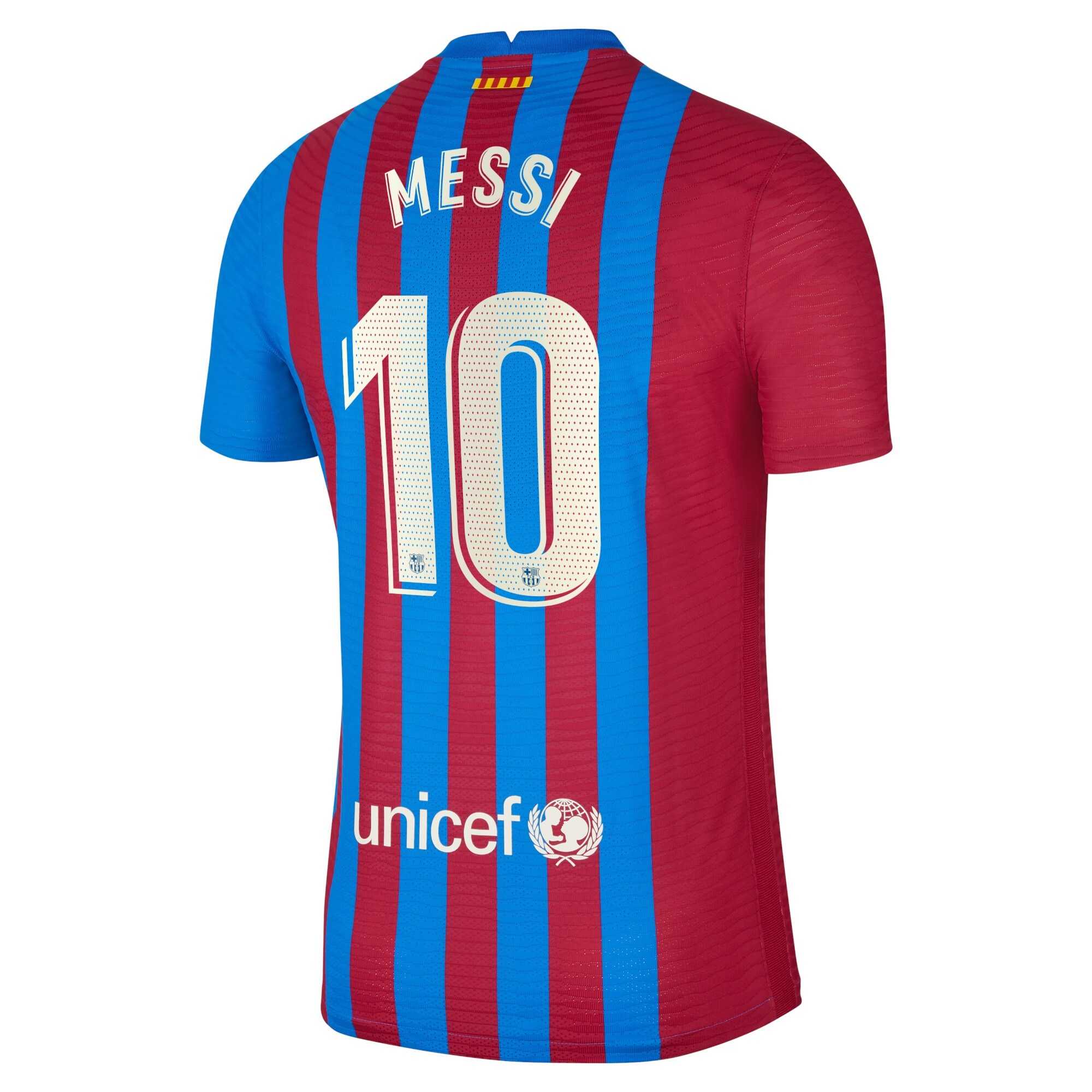 Barcelona Home Vapor Match Shirt 2021-22 with Messi 10 printing