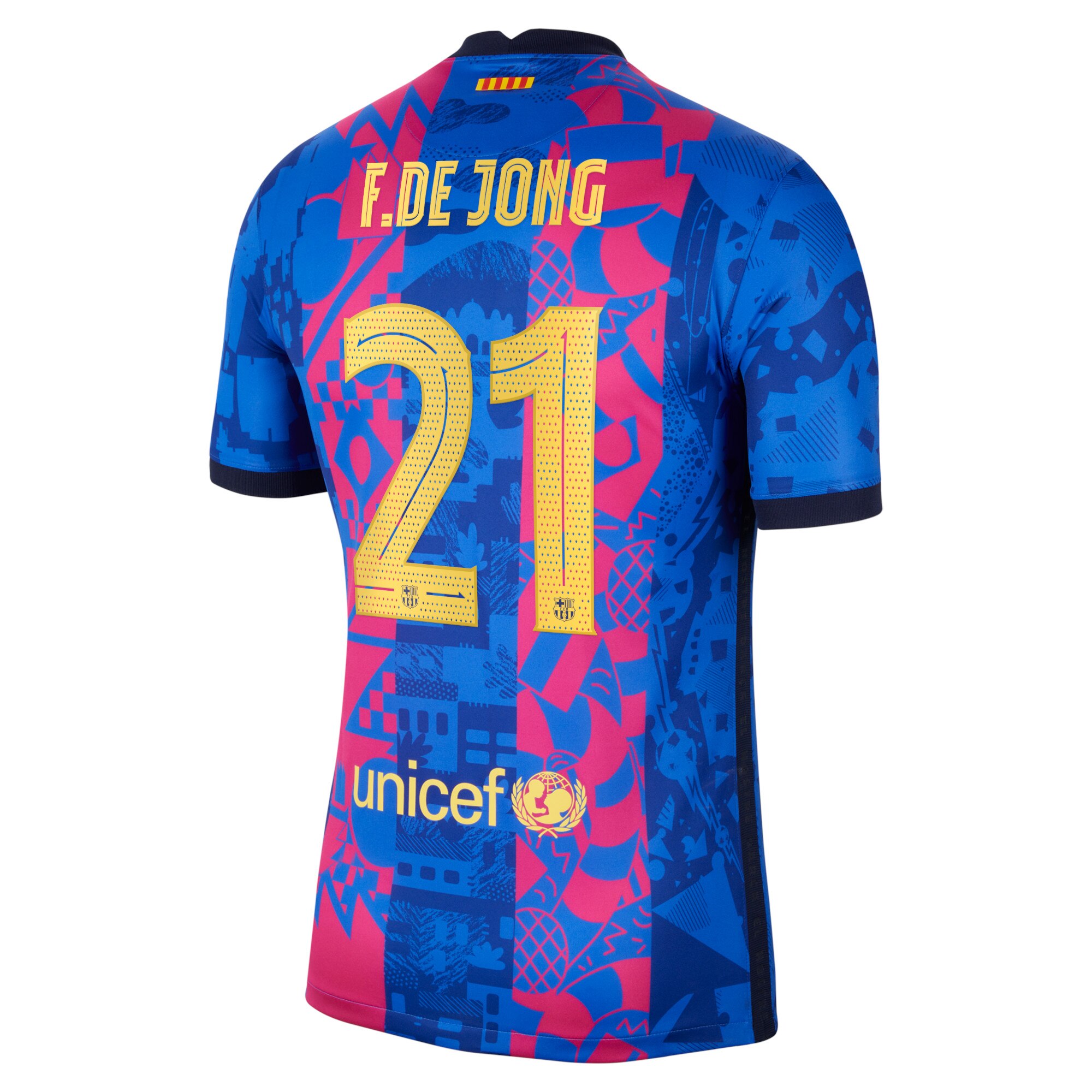 Barcelona Third Stadium Shirt 2021-22 with F. De Jong 21 printing