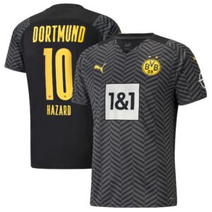 Borussia Dortmund Away Shirt 2021-22 with Hazard 10 printing