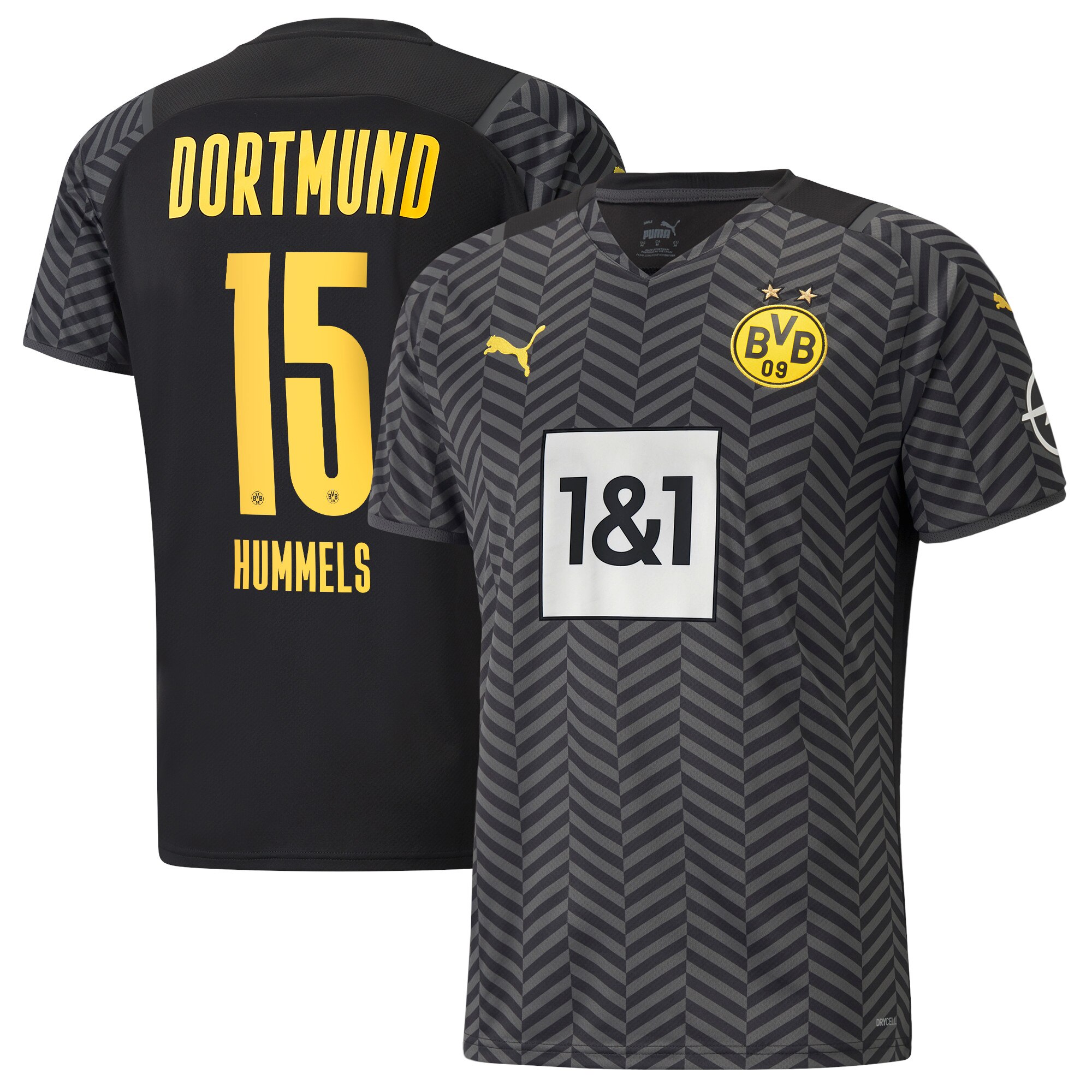 Borussia Dortmund Away Shirt 2021-22 with Hummels 15 printing