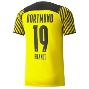Borussia Dortmund Home Authentic Shirt 2021-22 with Brandt 19 printing