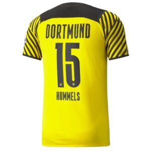 Borussia Dortmund Home Authentic Shirt 2021-22 with Hummels 15 printing