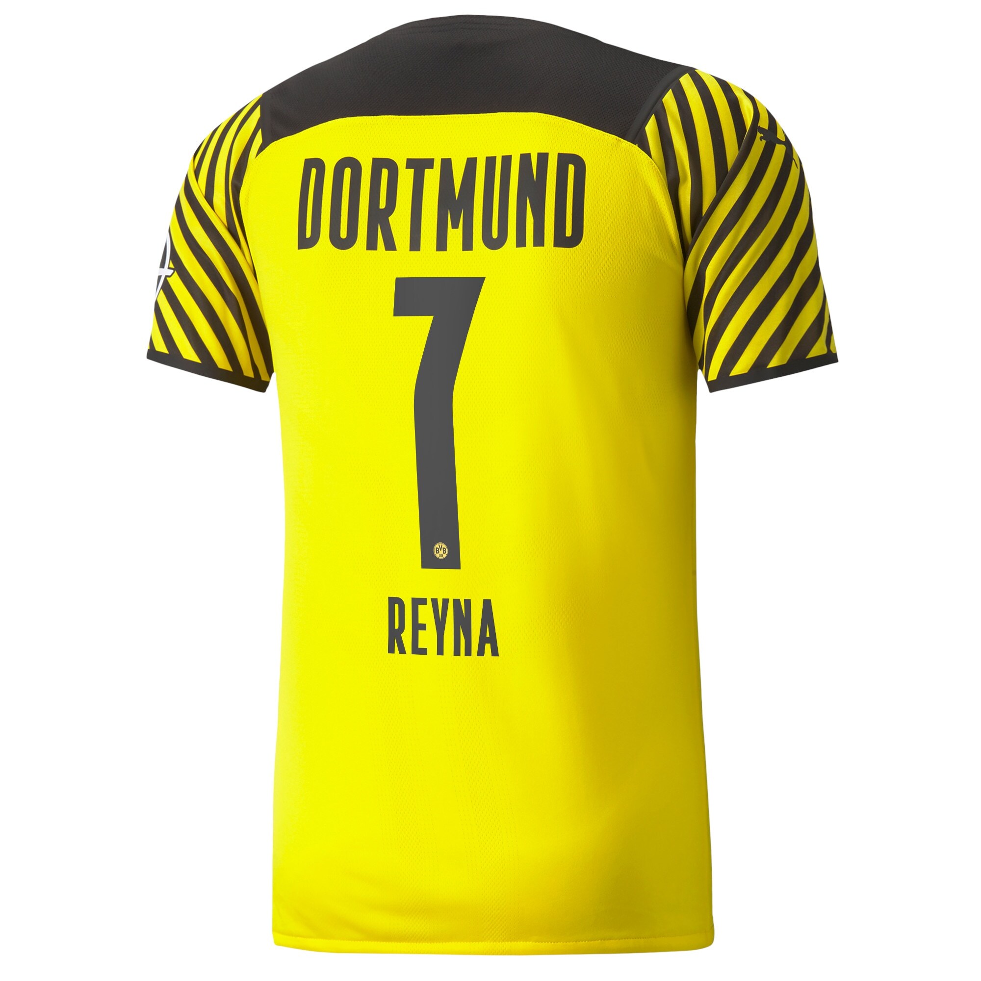 Borussia Dortmund Home Authentic Shirt 2021-22 with Reyna 7 printing