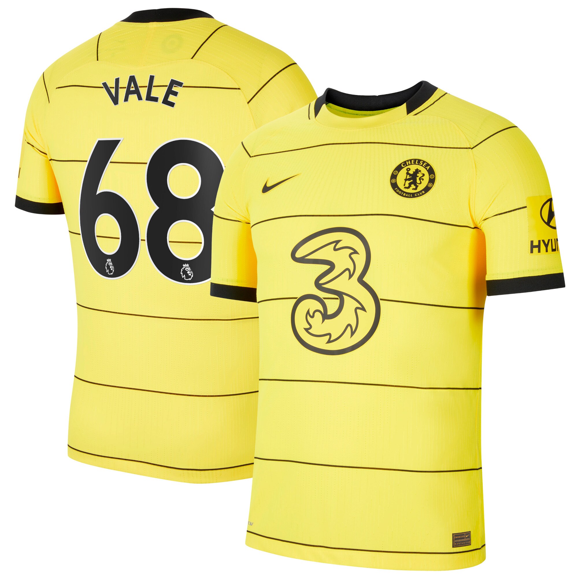 Chelsea Away Vapor Match Shirt 2021-22 with Vale 68 printing