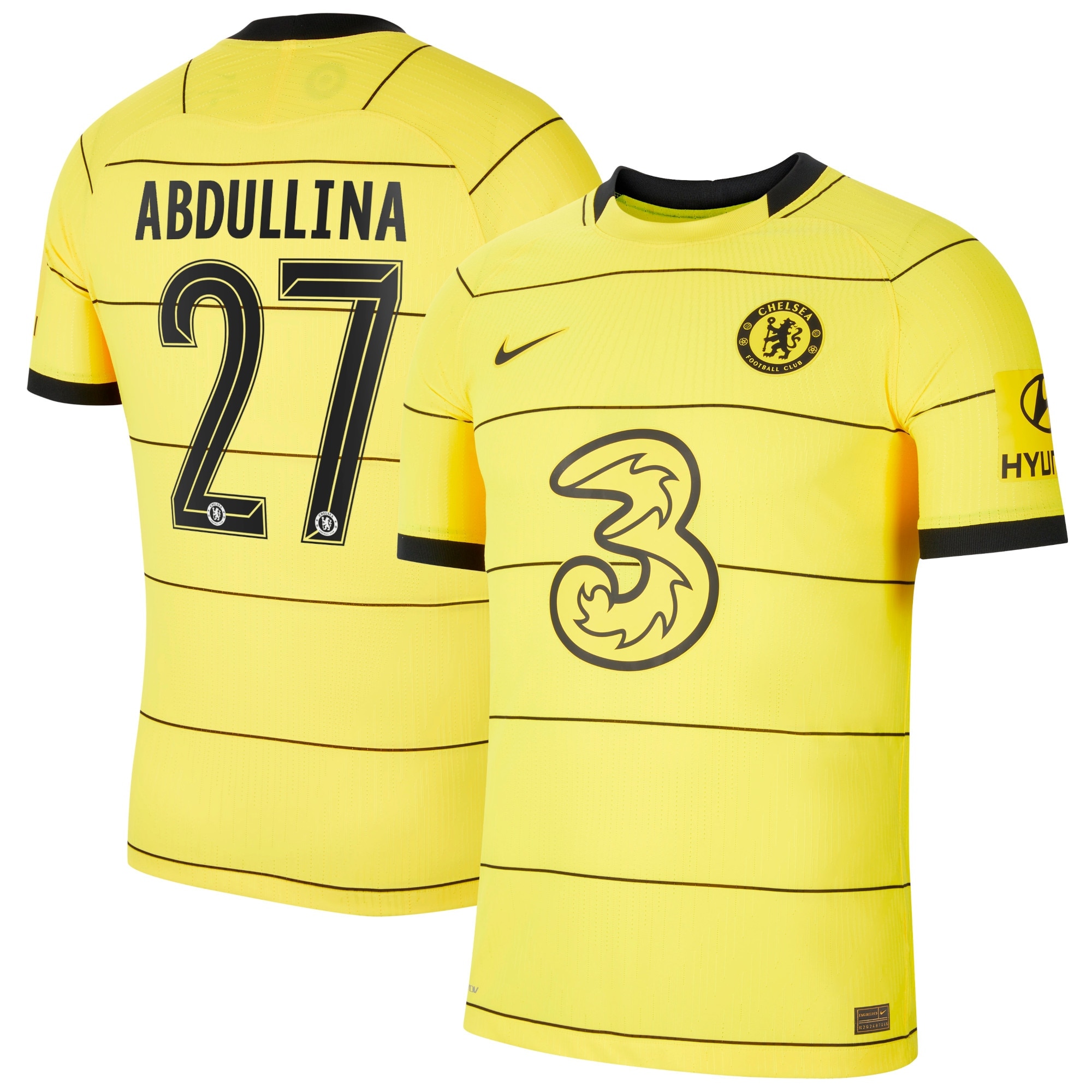 Chelsea Cup Away Vapor Match Shirt 2021-22 with Abdullina 27 printing