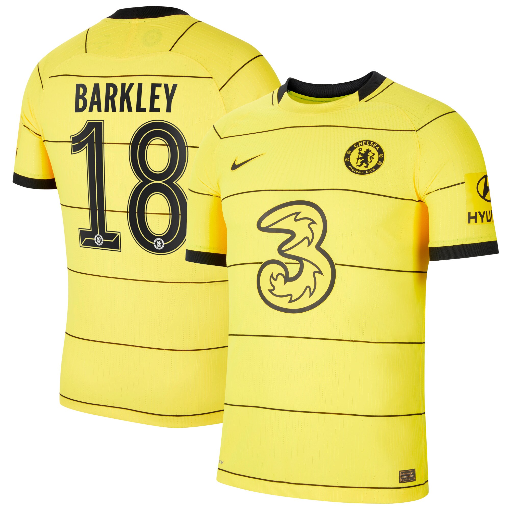 Chelsea Cup Away Vapor Match Shirt 2021-22 with Barkley 18 printing