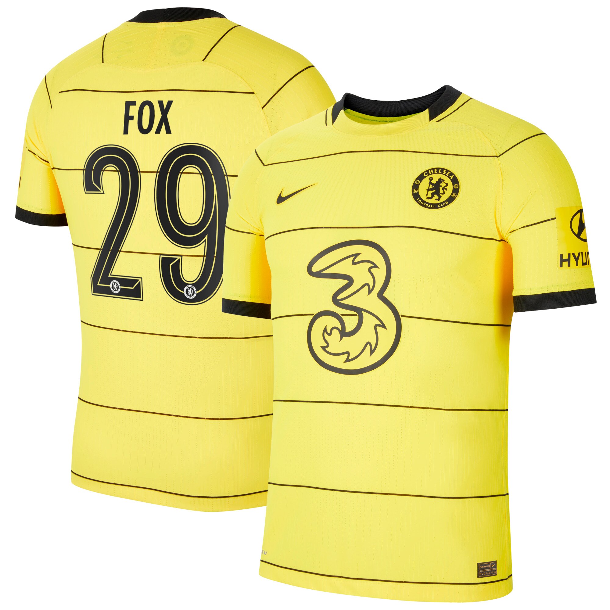 Chelsea Cup Away Vapor Match Shirt 2021-22 with Fox 29 printing