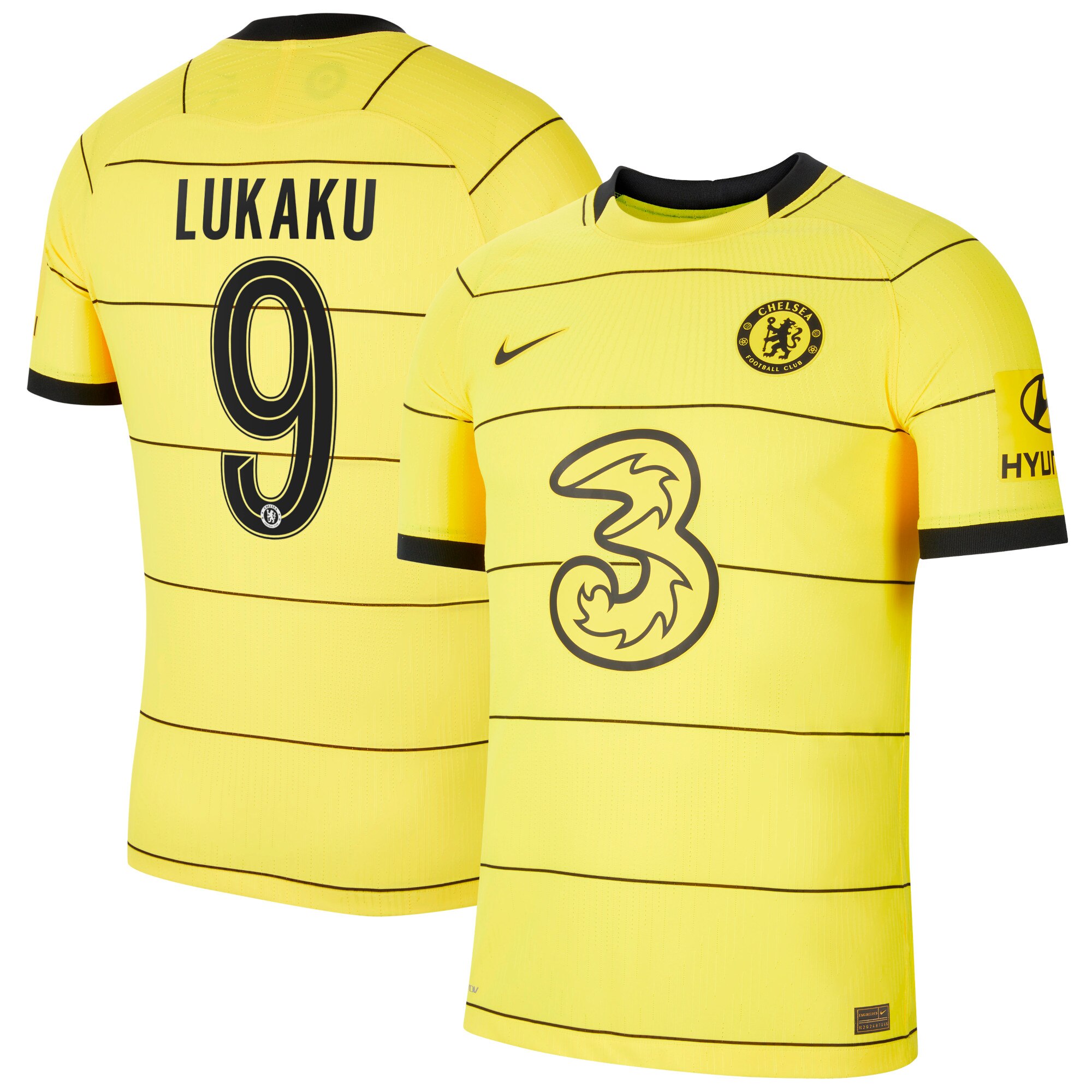 Chelsea Cup Away Vapor Match Shirt 2021-22 with Lukaku 9 printing