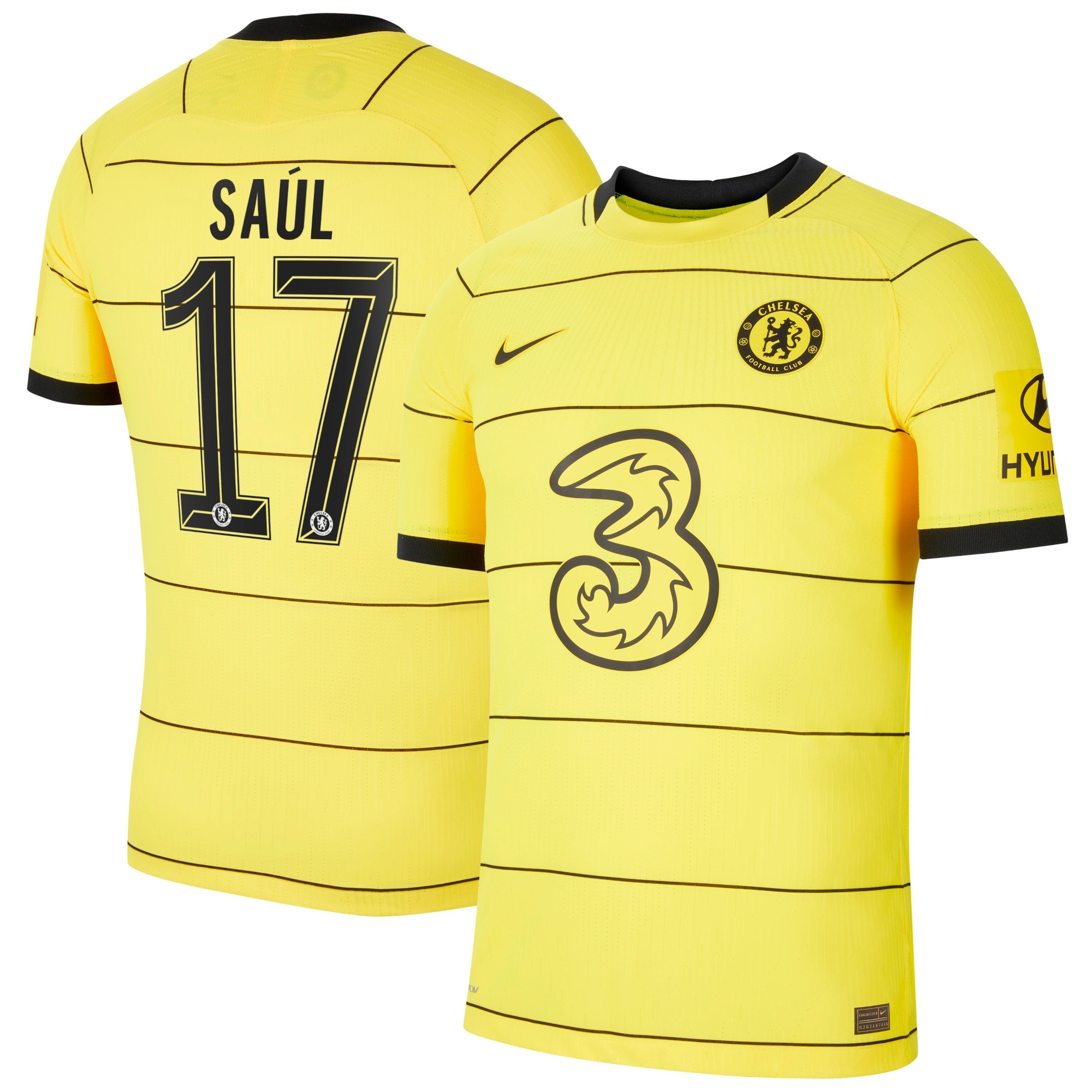 Chelsea Cup Away Vapor Match Shirt 2021-22 with Saúl 17 printing