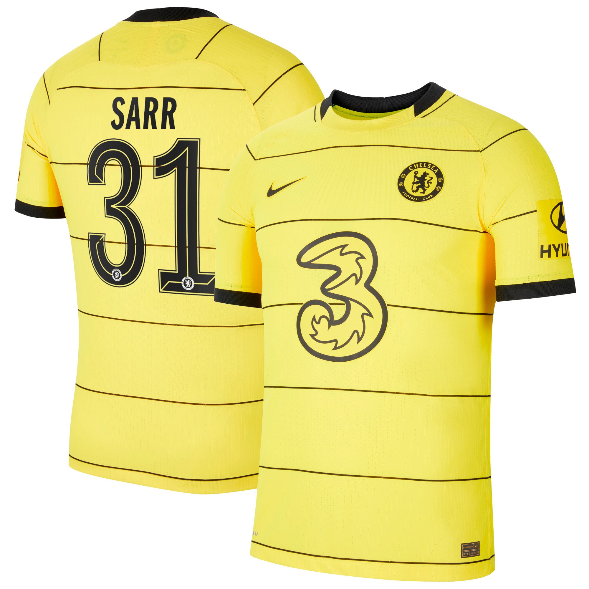 Chelsea Cup Away Vapor Match Shirt 2021-22 with Sarr 31 printing