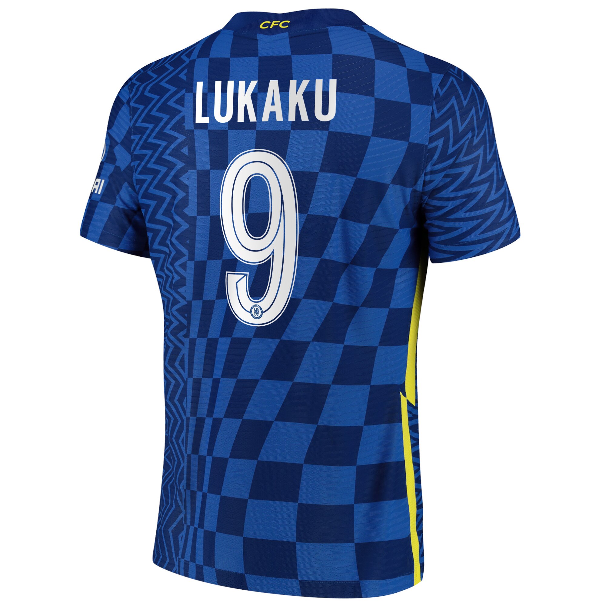 Chelsea Cup Home Vapor Match Shirt 2021-22 with Lukaku 9 printing